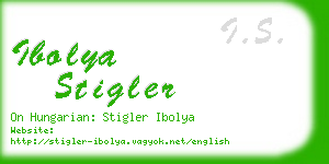 ibolya stigler business card